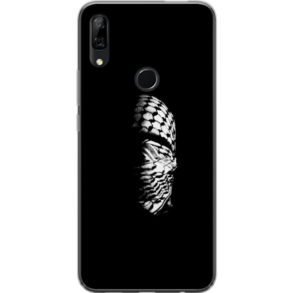 Huawei P Smart Z Läpinäkyvä kuori Keffiyeh-kuviointi - klassinen palestiinalainen mustavalkoinen shaali, jolla on kulttuurinen merkitys