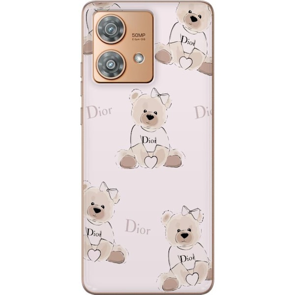 Motorola Edge 40 Neo Genomskinligt Skal Teddy Dior Vibes – l