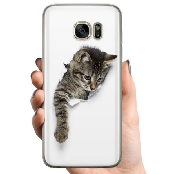 Samsung Galaxy S7 edge TPU Matkapuhelimen kuori Kissa