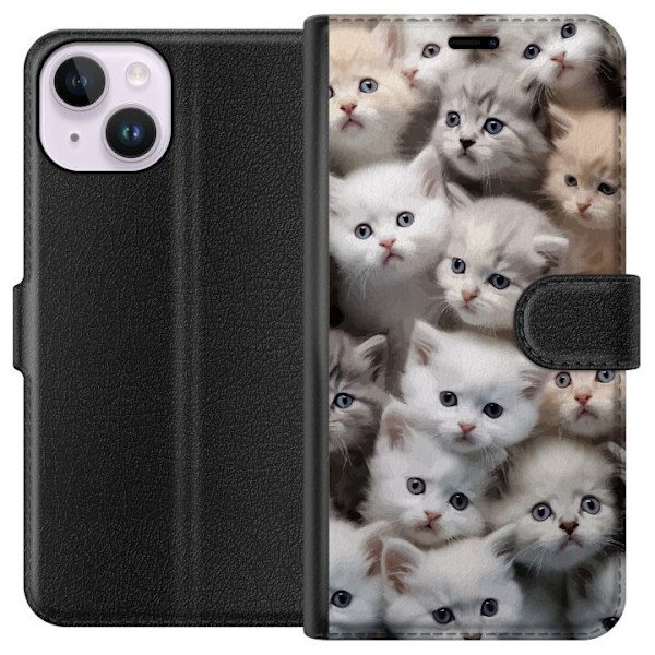 Apple iPhone 14 Lommeboketui Katter