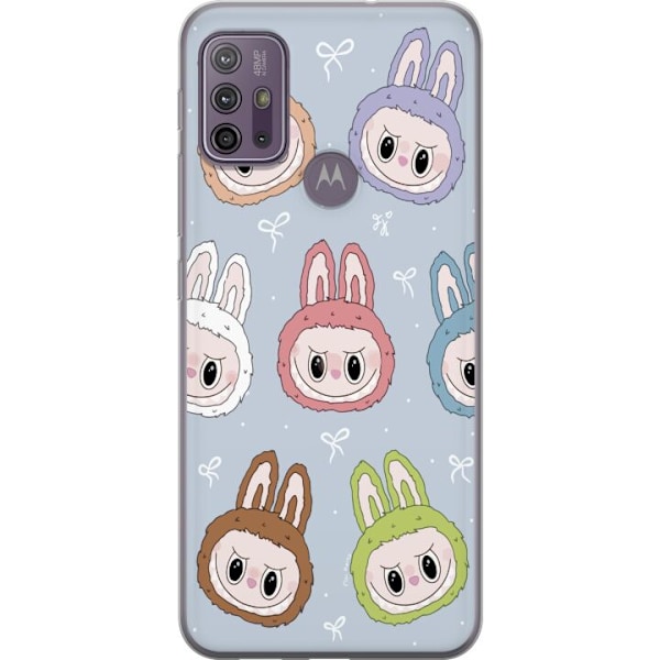 Motorola Moto G10 Genomskinligt Skal Labubu Star Pattern – S