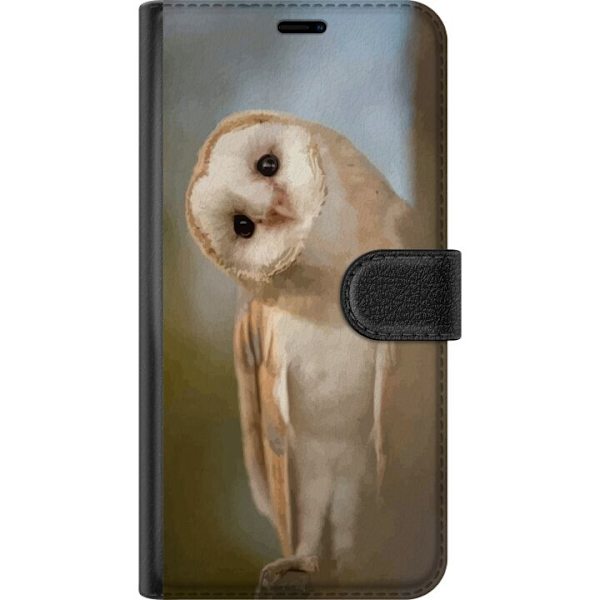 Google Pixel 9 Pro XL Tegnebogsetui Ugle Nysgerrig Blik Fuglemotiv Skov Natur Grafisk Design Populært Motiv Dyr Tema Dekoration