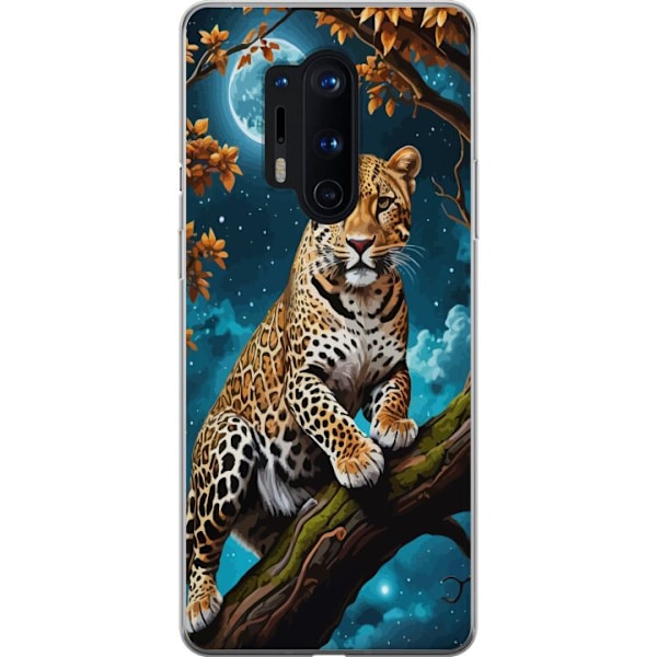 OnePlus 8 Pro Läpinäkyvä kuori Leopard