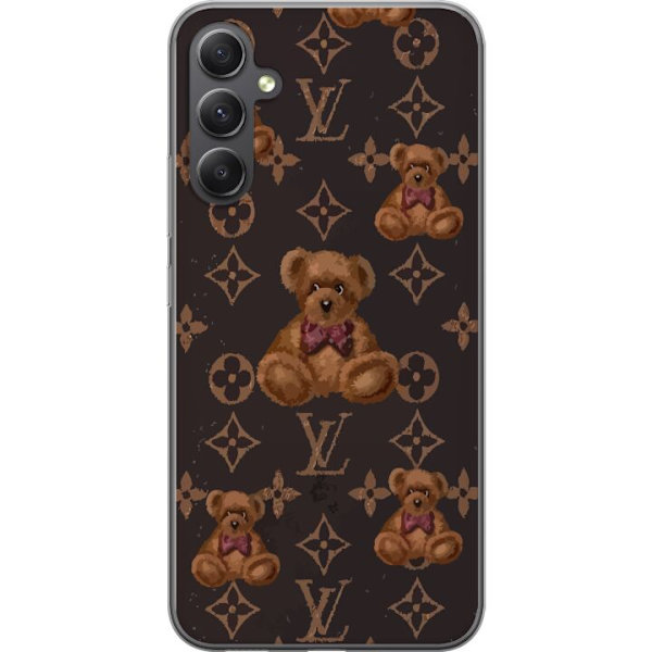 Samsung Galaxy A24 4G Genomskinligt Skal Louis Vuitton Teddy Bear Mönster Lyx Mode Design Populärt Motiv Fashion Trend Lyxiga Accessoarer