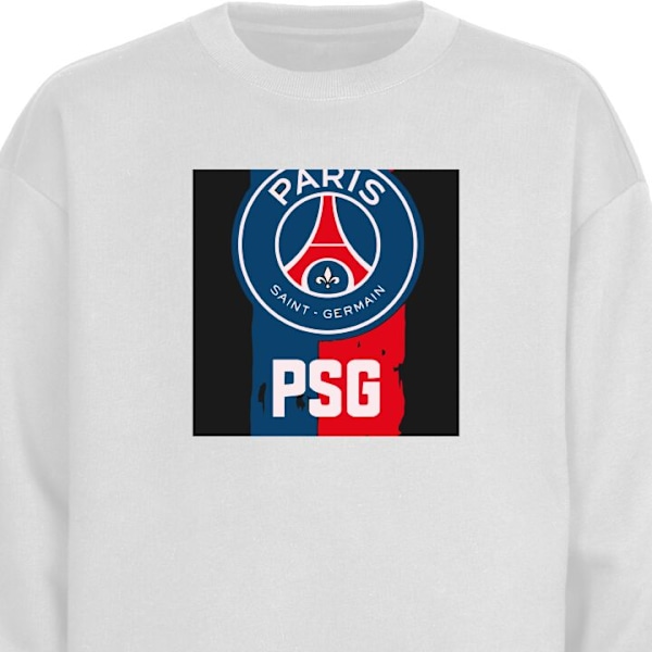 Sweatshirt til Voksne | Klassisk Collegebluse Paris Saint-Germ hvid L