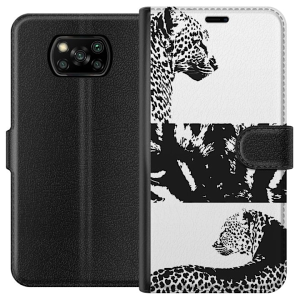 Xiaomi Poco X3 NFC Plånboksfodral Leopard Faces – trendigt