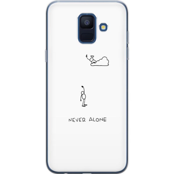 Samsung Galaxy A6 (2018) Läpinäkyvä kuori Ei koskaan yksin