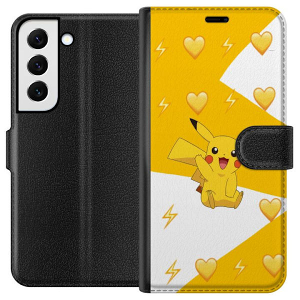 Samsung Galaxy S22+ 5G Lompakkokotelo Pikachu Pokémon Pelihahmo Peliaihe Suosittu Ikoni Sarjakuvasarja Pokémon GO Lasten Klassikko
