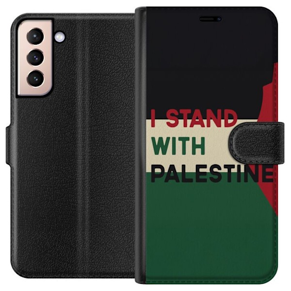 Samsung Galaxy S21 Plånboksfodral Stand with Palestine – so