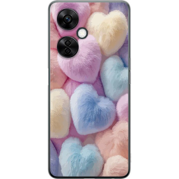 OnePlus Nord CE 3 Lite Genomskinligt Skal Hjärtan Kärlek Grafisk Design Romantiskt Motiv Populärt Symbol Grafiskt Mönster Dekoration