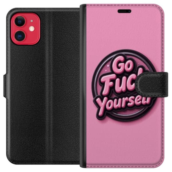 Yhteensopiva Lompakkokotelo Apple iPhone 11 Rosa 3D textposter