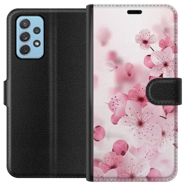 Kompatibelt Plånboksfodral till Samsung Galaxy A52 5G Cherry Blossom