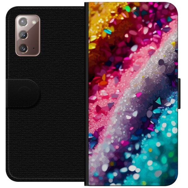 Samsung Galaxy Note20 Plånboksfodral Glitter