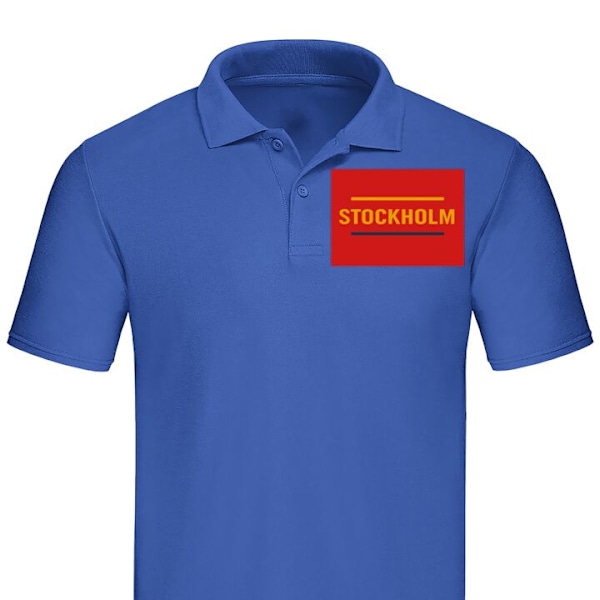 Poloshirt til Voksen | Elegant Poloshirt Stockholm - Ishockey Blå Lille