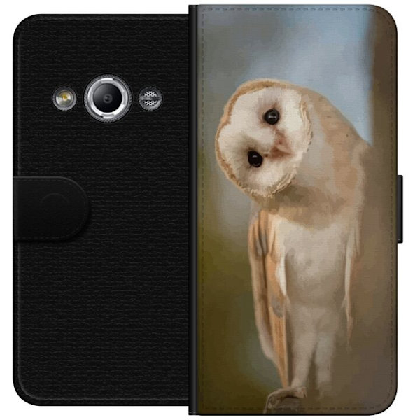 Samsung Galaxy Xcover 3 Tegnebogsetui Ugle Nysgerrig Blik Fuglemotiv Skov Natur Grafisk Design Populært Motiv Dyr Tema Dekoration