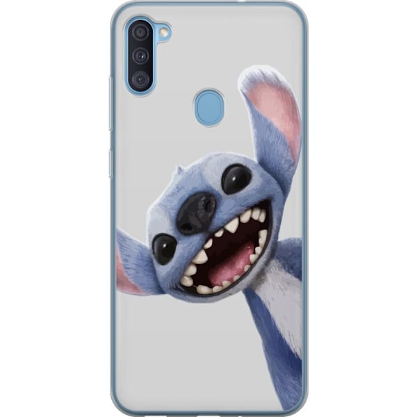 Samsung Galaxy A11 Genomskinligt Skal Stitch i Fart – Kawaii Design för Fans & Barn