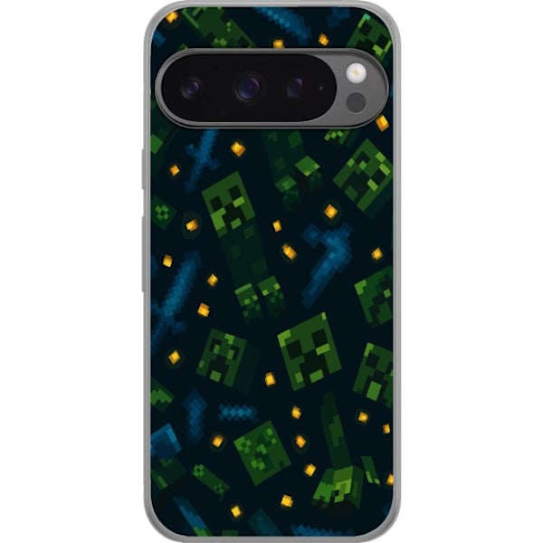 Google Pixel 9 Pro XL Genomskinligt Skal Minecraft Dungeons Mob