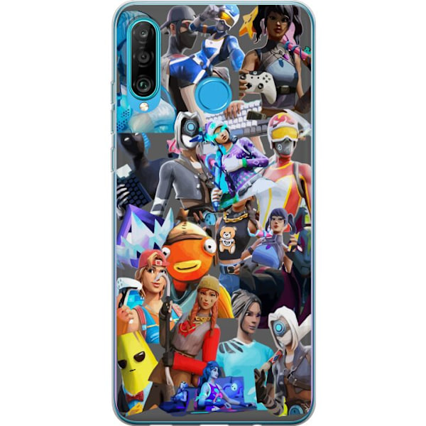 Huawei P30 lite Gennemsigtig cover Fortnite