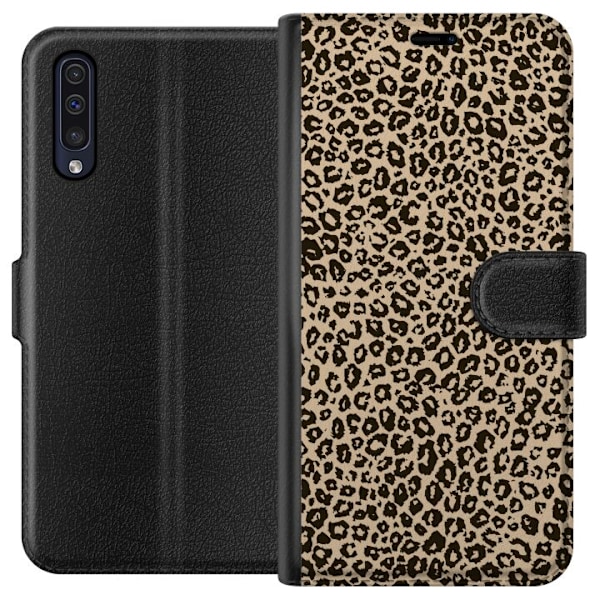 Samsung Galaxy A50 Plånboksfodral Leopard Mönster