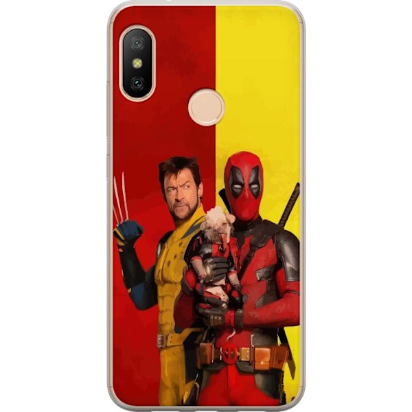 Xiaomi Redmi 6 Pro Gennemsigtig cover Deadpool & Wolverine