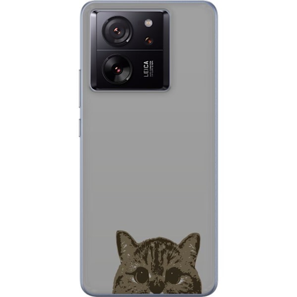 Xiaomi 13T Pro Gennemsigtig cover Grå Katteblik - stilfuld ka