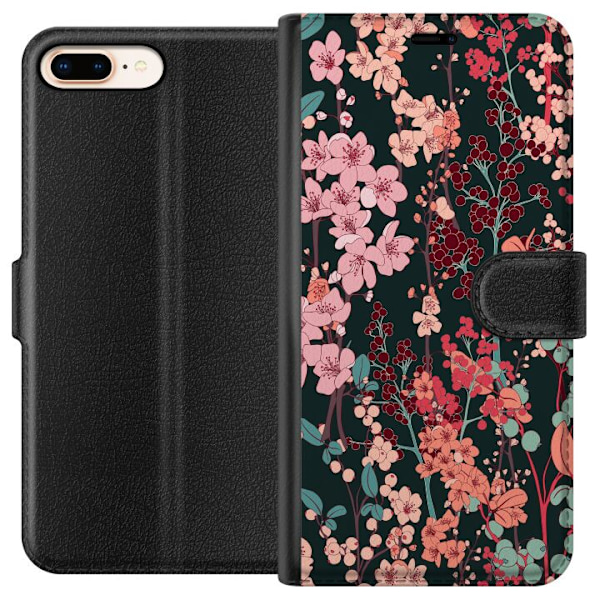 Apple iPhone 8 Plus Lompakkokotelo Kasvimaan Retro