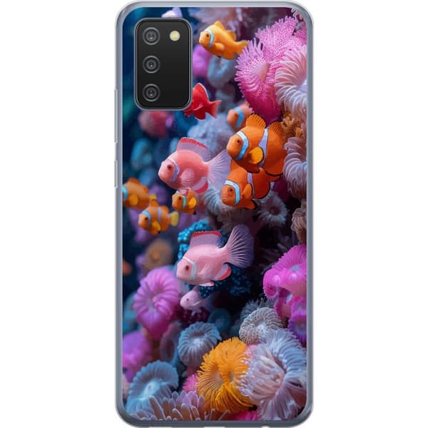 Yhteensopiva Puhelinkuori Samsung Galaxy A02s Kalat Koralli Meri Valtameri Veden alla