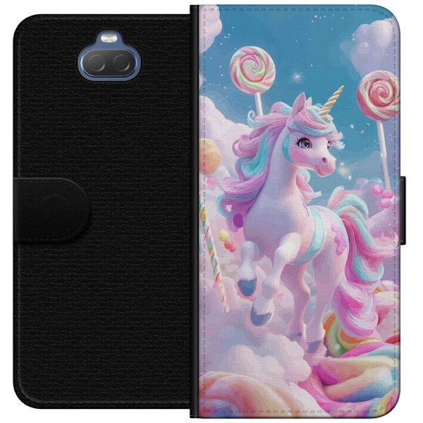 Sony Xperia 10 Tegnebogsetui Enhjørning Candy Pastel Kawaii Motiv Sød Populær Farve Grafisk Trend Børne Motiv Fantasy Art