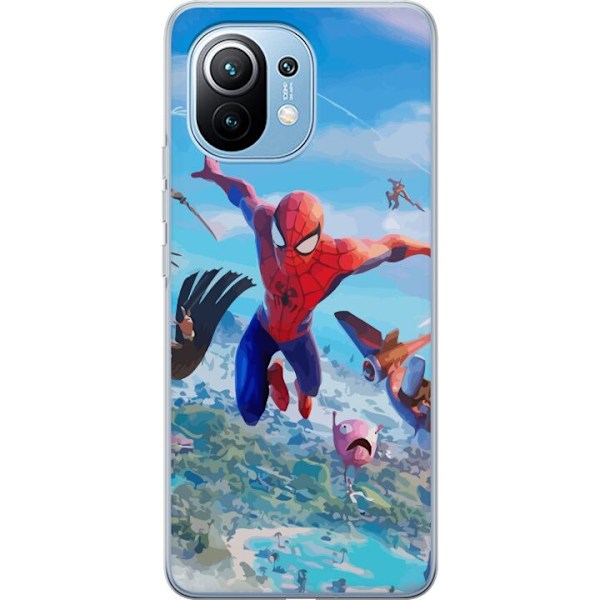 Xiaomi Mi 11 Gennemsigtig cover Fortnite Spiderman