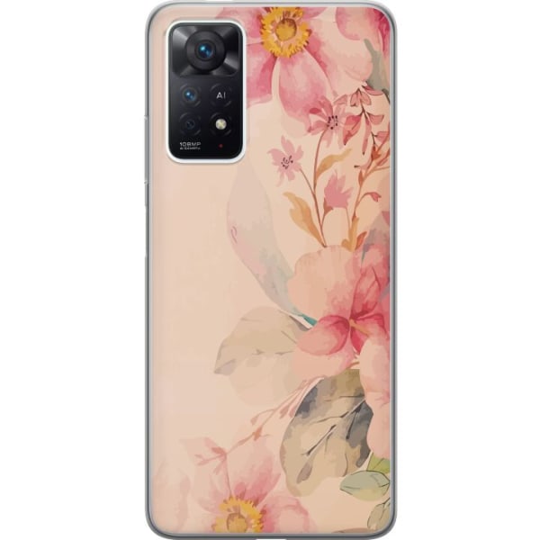 Xiaomi Redmi Note 11 Pro Gennemsigtig cover Farverige Blomster