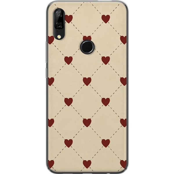 Huawei P Smart Z Läpinäkyvä kuori Sydänverkko