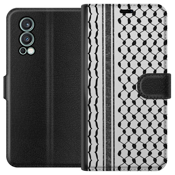 OnePlus Nord 2 5G Tegnebogsetui Palæstinensisk mønster - ins