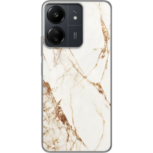 Kompatibelt Mobildeksel til Xiaomi Redmi 13C Hvit marmor