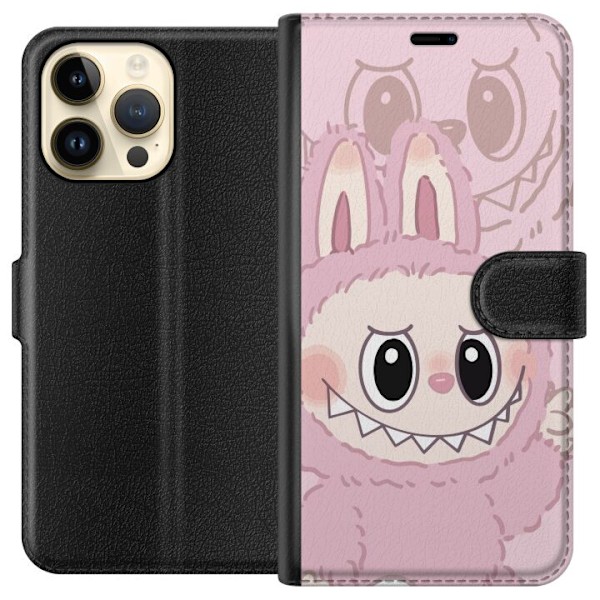 Apple iPhone 14 Pro Max Lompakkokotelo Labubu Floral Freak