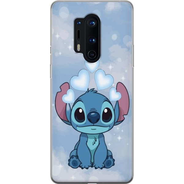OnePlus 8 Pro Läpinäkyvä kuori Stitch Hyppäävä Ilo - Hauska Suunnittelu Lahjalle