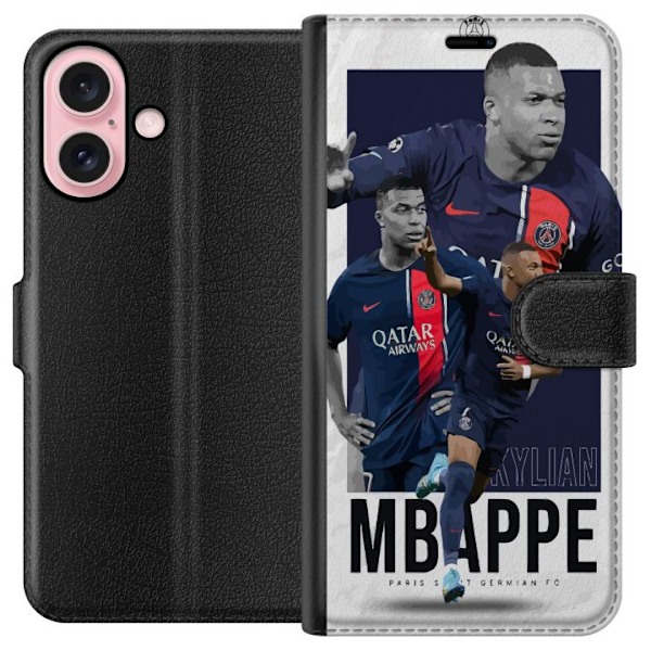 Apple iPhone 16 Plånboksfodral Kylian Mbappé