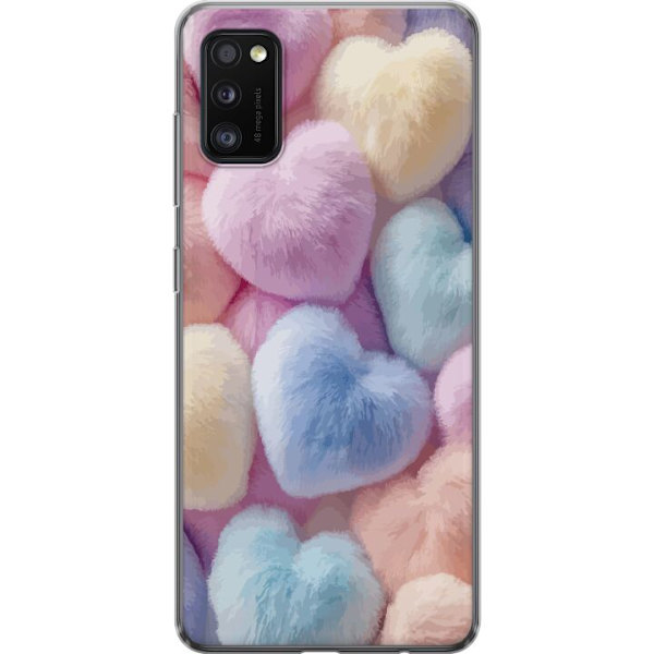 Samsung Galaxy A41 Genomskinligt Skal Hjärtan Kärlek Grafisk Design Romantiskt Motiv Populärt Symbol Grafiskt Mönster Dekoration