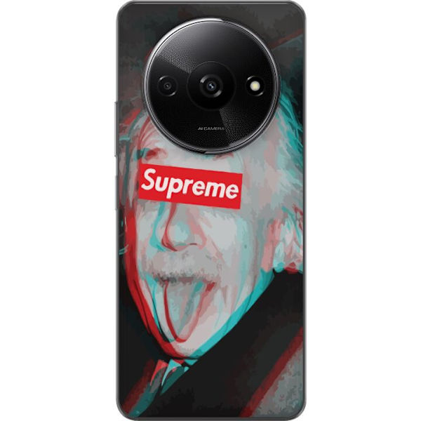 Xiaomi Redmi A3 Läpinäkyvä kuori Supreme Albert Einstein 3D Motiivi Katumuoti Suunnittelu Suosittu Tiede Ikoni Kaupunkitaide