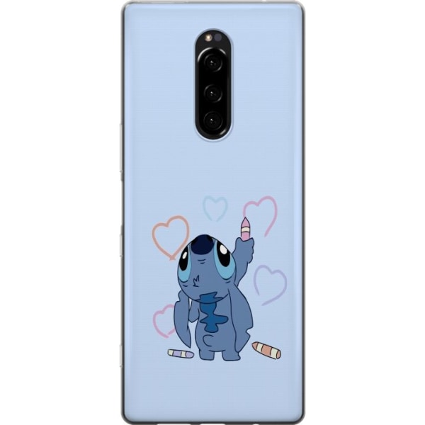 Sony Xperia 1 Gennemsigtig cover Stitch Hjerter