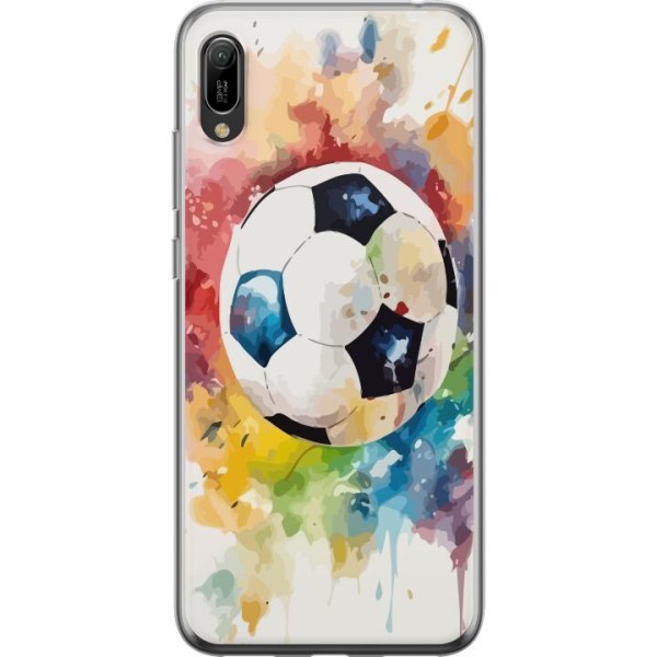 Huawei Y6 Pro (2019) Gennemsigtig cover Fodbold