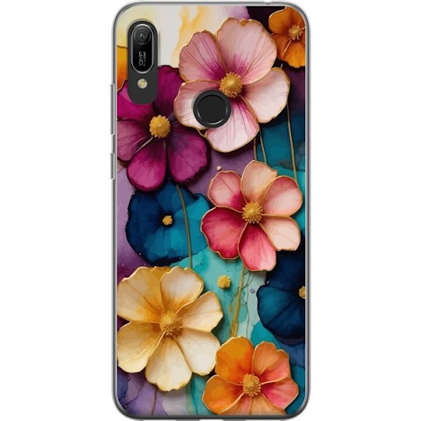 Huawei Y6 (2019) Gjennomsiktig deksel Blomster Farger