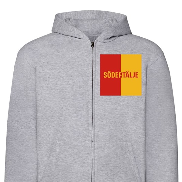 Zip-Hoodie | Huvtröja med Dragkedja för Vuxna Södertälje grå L