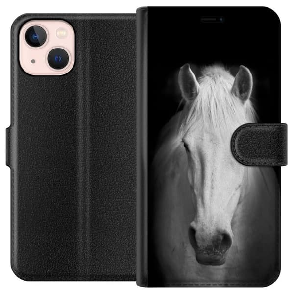 Kompatibelt Plånboksfodral till Apple iPhone 13 Vit Häst