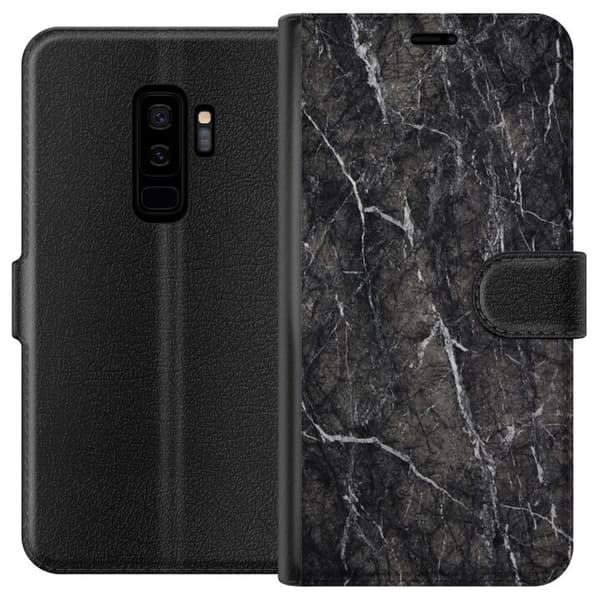 Kompatibel Tegnebogsetui til Samsung Galaxy S9+ Sort Marmor