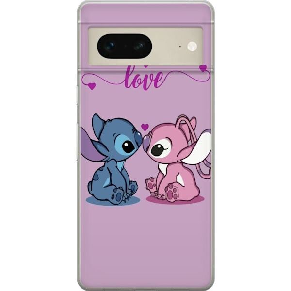 Google Pixel 7 Läpinäkyvä kuori Lilo & Stitch – Angel Edition