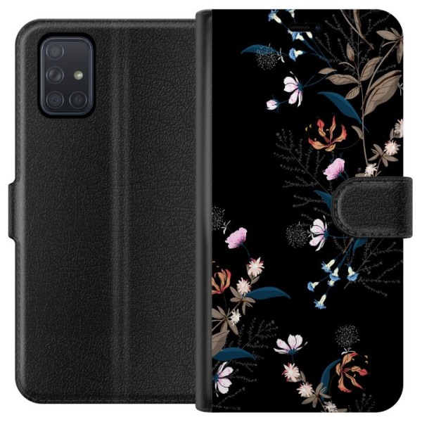 Samsung Galaxy A71 Tegnebogsetui Blomster