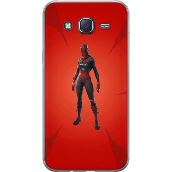 Samsung Galaxy J5 Gennemsigtig cover Fortnite - Rød Ridder