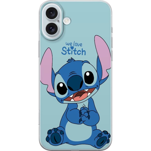 Apple iPhone 16 Plus Gennemsigtig cover Elsk Stitch