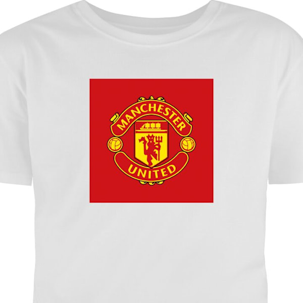 Børne T-shirt | Behagelig T-shirt til Børn Manchester United hvid 9-11 År