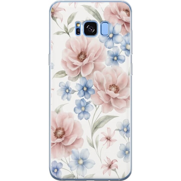 Samsung Galaxy S8 Gennemsigtig cover Romantiske blomster